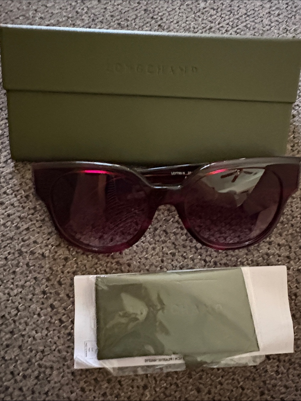 Longchamp Plum Gradient Cat-Eye Sunglasses